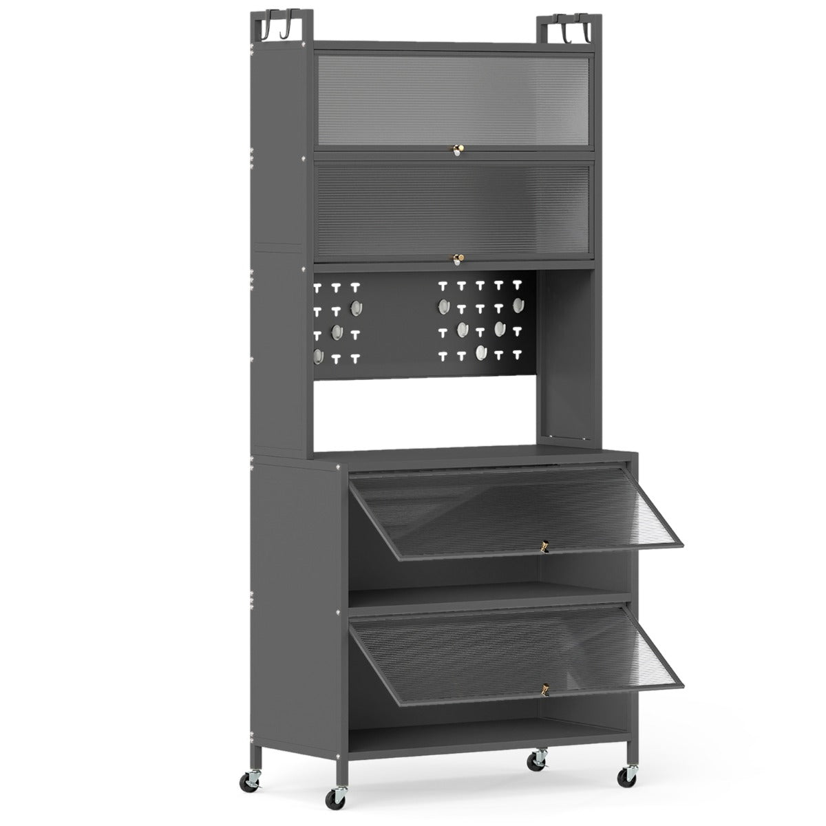 Livsk costway keukenkasten met zes niveaus en een dressoir met opbergkasten 1 1