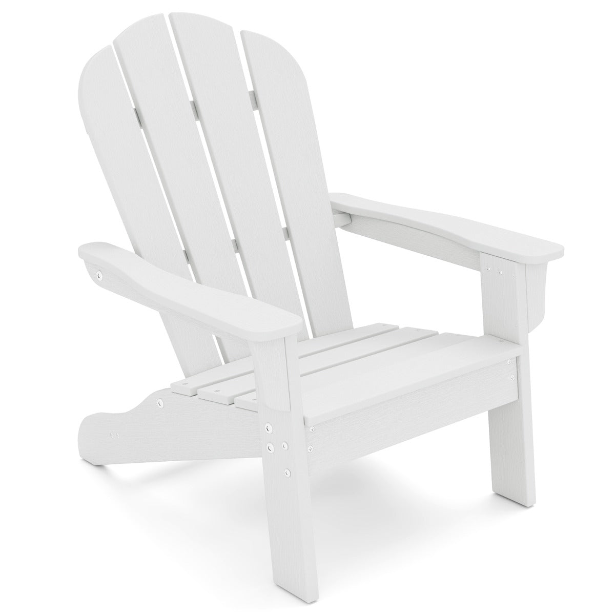 LIVSK Adirondack Kinderstoel - Ergonomische Rugleuning - HDPE Weerbestendig - Voor Binnen en Buiten - Tot 75 kg - Wit