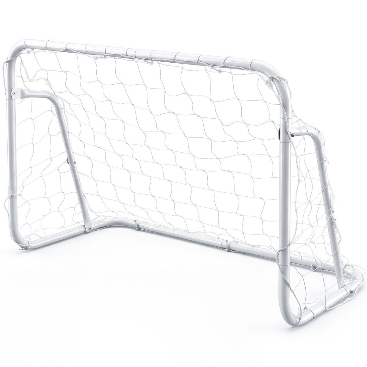 Livsk costway kinder voetbaldoel mini metalen voetbaldoel met net grondankers voor veld tuin