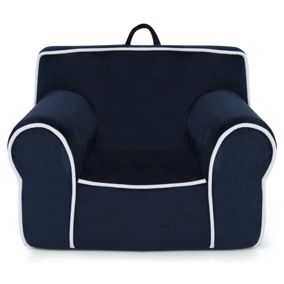 LIVSK Kinderbank met Fluwelen Bekleding - Comfortabele Schuimvulling - Draagvermogen 43 kg - Voor Kinderen 0-5 jaar - Marineblauw
