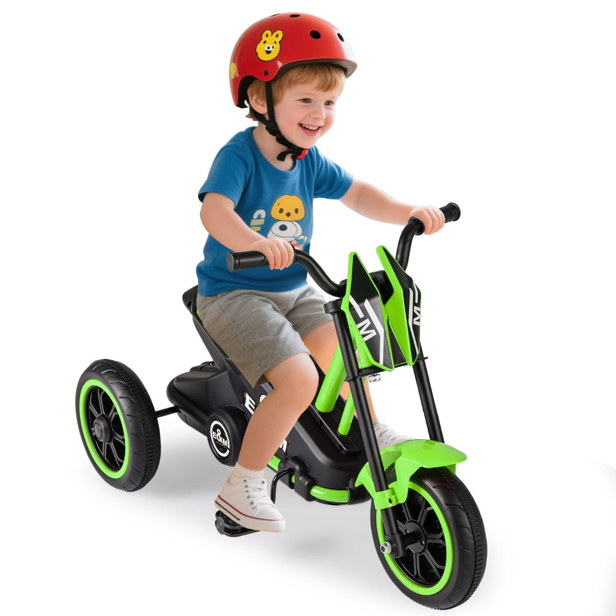 Livsk costway kinderdriewieler een driewielige kinderfiets geschikt voor kinderen vanaf drie jaar groen