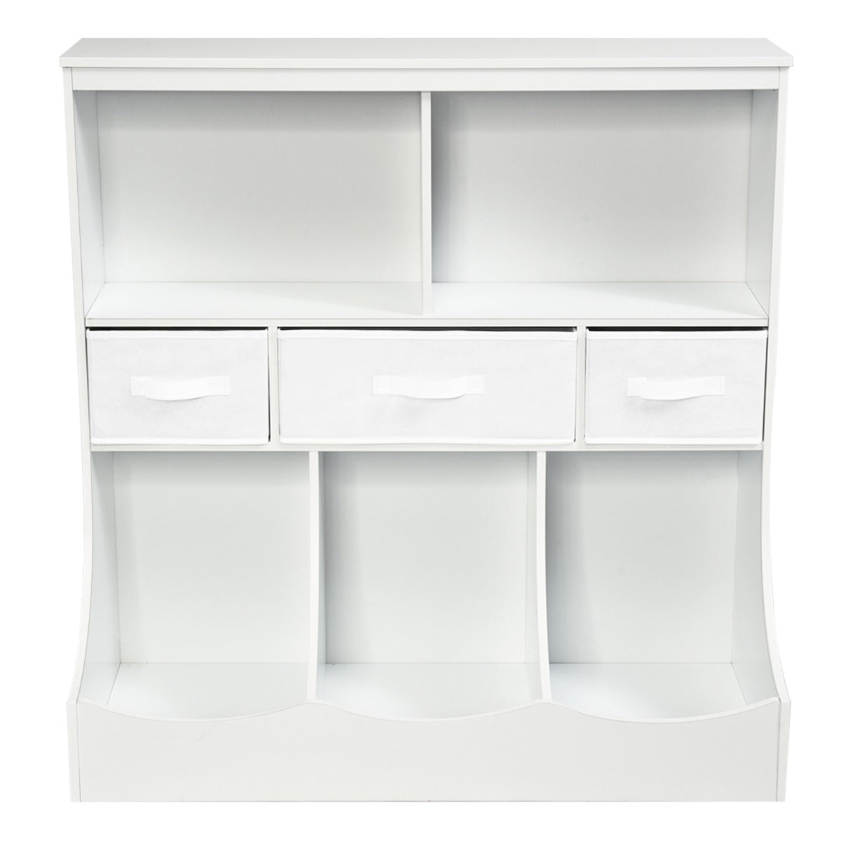 LIVSK Opbergplank met Drie Niveaus - Ruimtebesparend - Stabiel MDF - Veilige Niet-giftige Materialen - 93 x 40 x 94 cm - Wit
