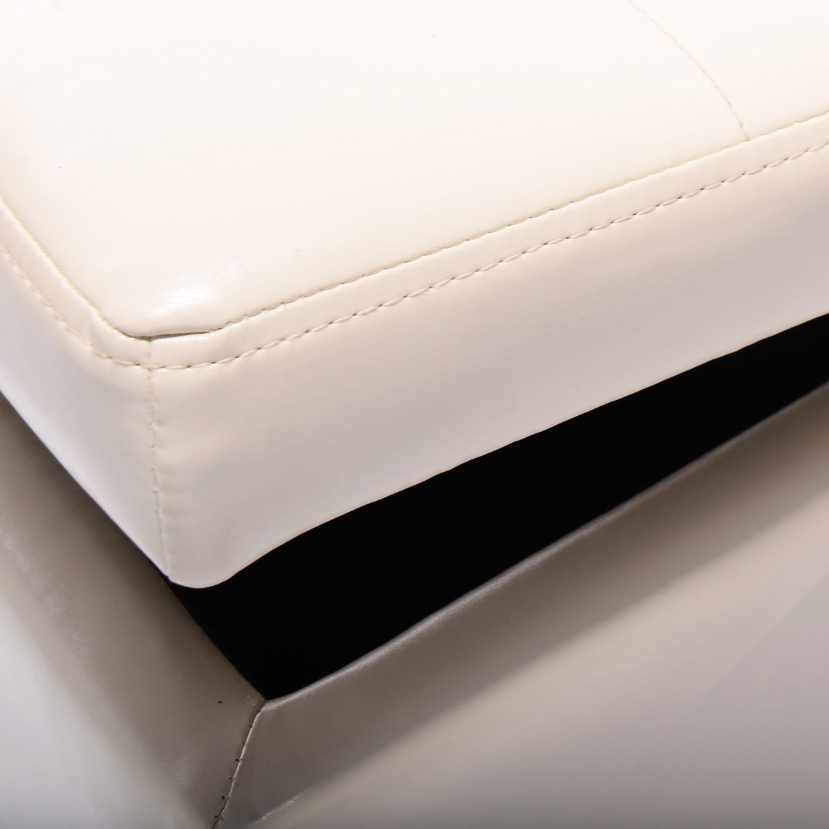 LIVSK Opbergpoef met Veiligheidsscharnieren - Comfortabele Zitting - Ruim Compartiment - Tot 150 kg - 40 x 40 x 40 cm - Grijs