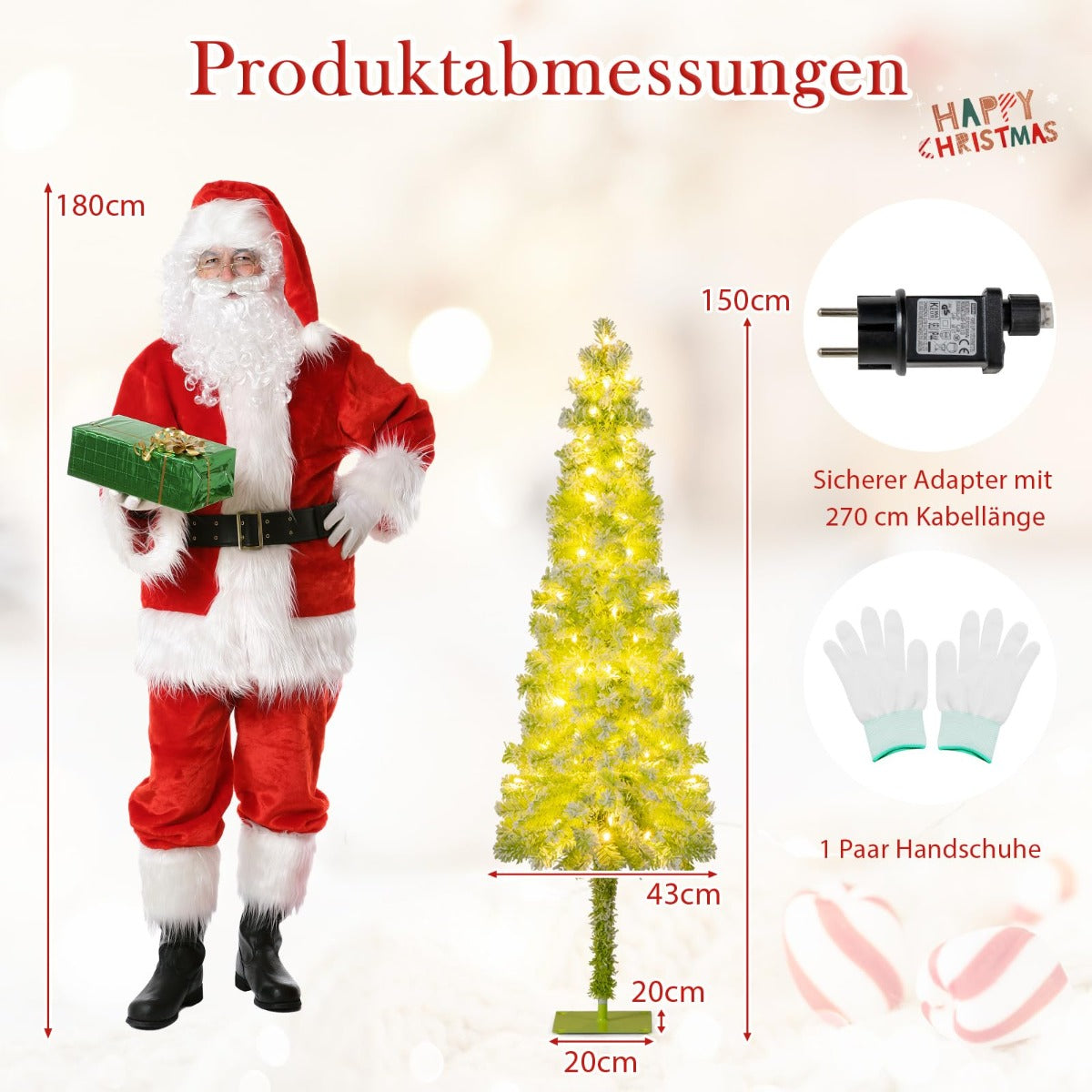 LIVSK Voorverlichte Kunstkerstboom - Flexibel Bovenstuk - 216 Takpunten - 80 LED Lampen - 150 cm Hoog - Groen