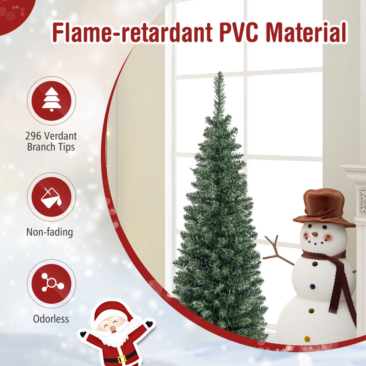 LIVSK Verlichte Kerstboom - 296 Takpunten - 150 Warmwitte LED-lampjes - Stevige Metalen Voet - 150 cm - Groen