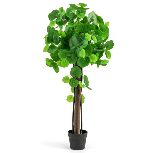 LIVSK Kunstappelboom 110 cm - Realistisch Uiterlijk - Houten Stam - Flexibele Takken - Anti-allergene Materialen - Groen
