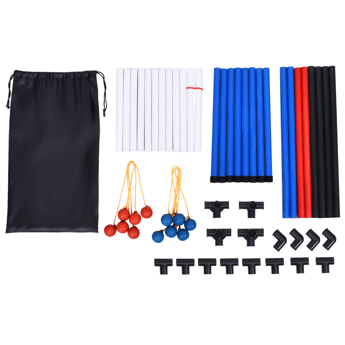 LIVSK Laddergolfset Binnen en Buiten - Voor 2 tot 4 Spelers - Duurzame PVC - Inclusief Draagtas - Veilig voor Kinderen - Wit