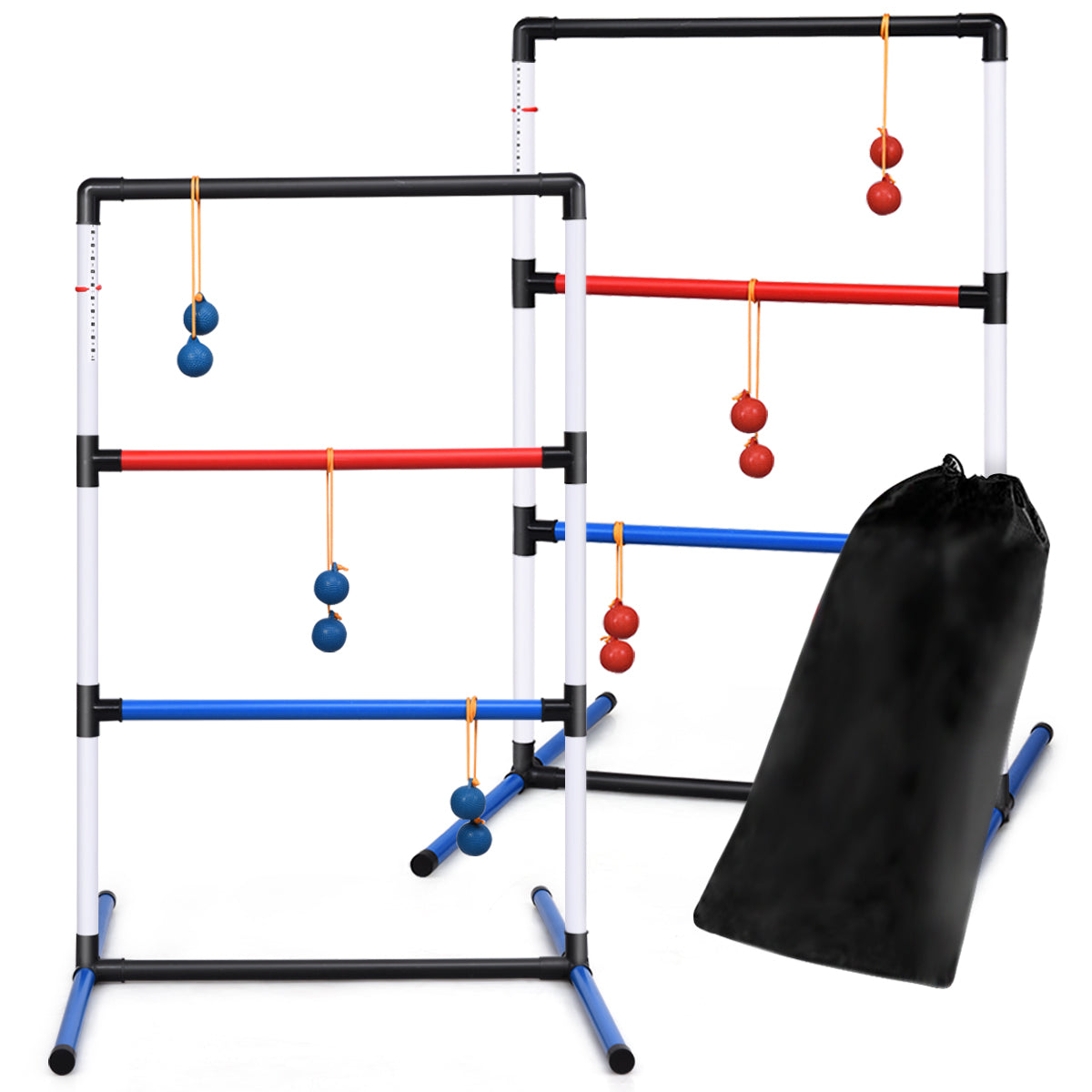 LIVSK Laddergolfset Binnen en Buiten - Voor 2 tot 4 Spelers - Duurzame PVC - Inclusief Draagtas - Veilig voor Kinderen - Wit
