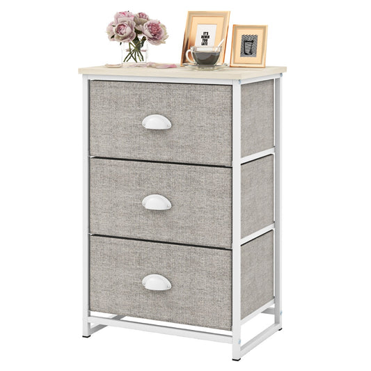LIVSK Dressoir met 3 Inklapbare Lades - Stevig Metalen Frame - Modern Design - Eenvoudige Montage - Voor Slaapkamer en Woonkamer