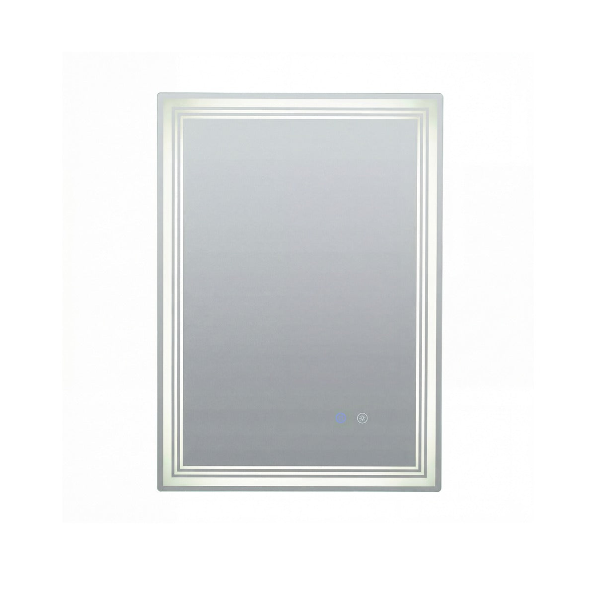 Livsk costway led badkamerspiegel 70 x 50 cm rechthoekige wandspiegel met anticondensfunctie met geheugeninstellingen en drie lichtkleuren