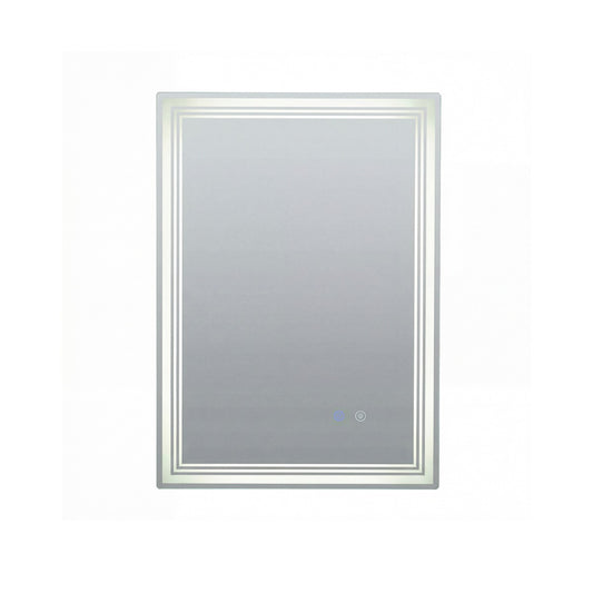 Livsk costway led badkamerspiegel 70 x 50 cm rechthoekige wandspiegel met anticondensfunctie met geheugeninstellingen en drie lichtkleuren