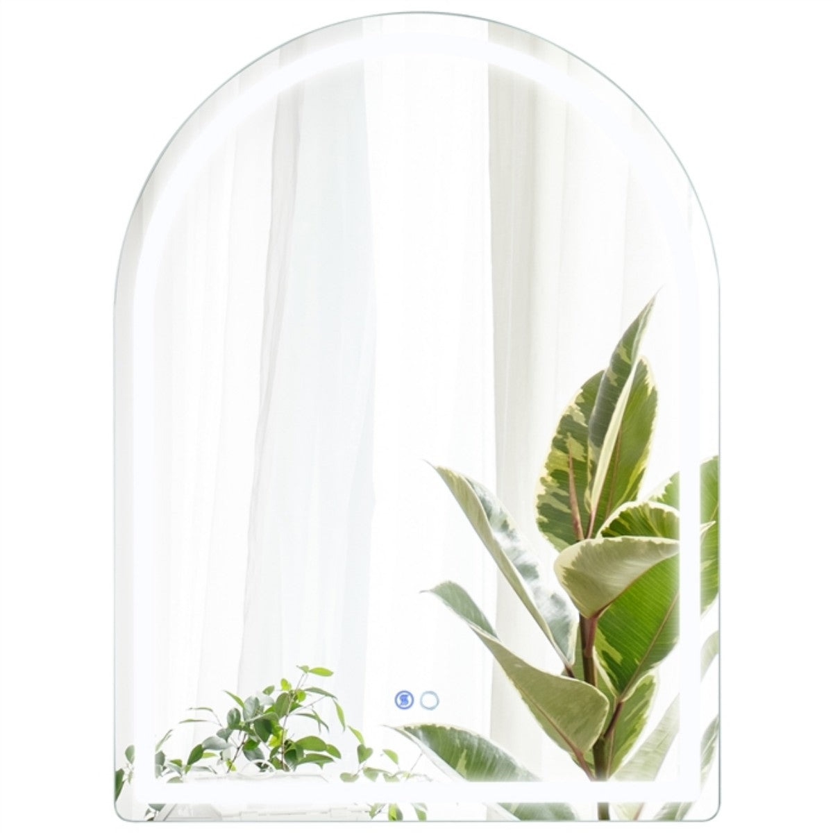 LIVSK LED Badkamerspiegel 80 x 60 cm - Verstelbare Verlichting - Anticondensfunctie - Geheugenfunctie - Zilver