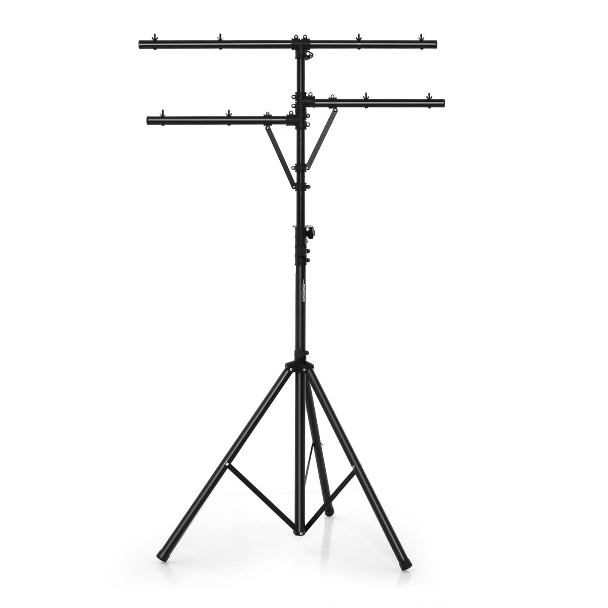 Livsk costway led lichtstatief met verstelbare hoogte 186 tot 351 cm belasting 45kg draagbaar statief lichtstatief met t bar voor podia festivals