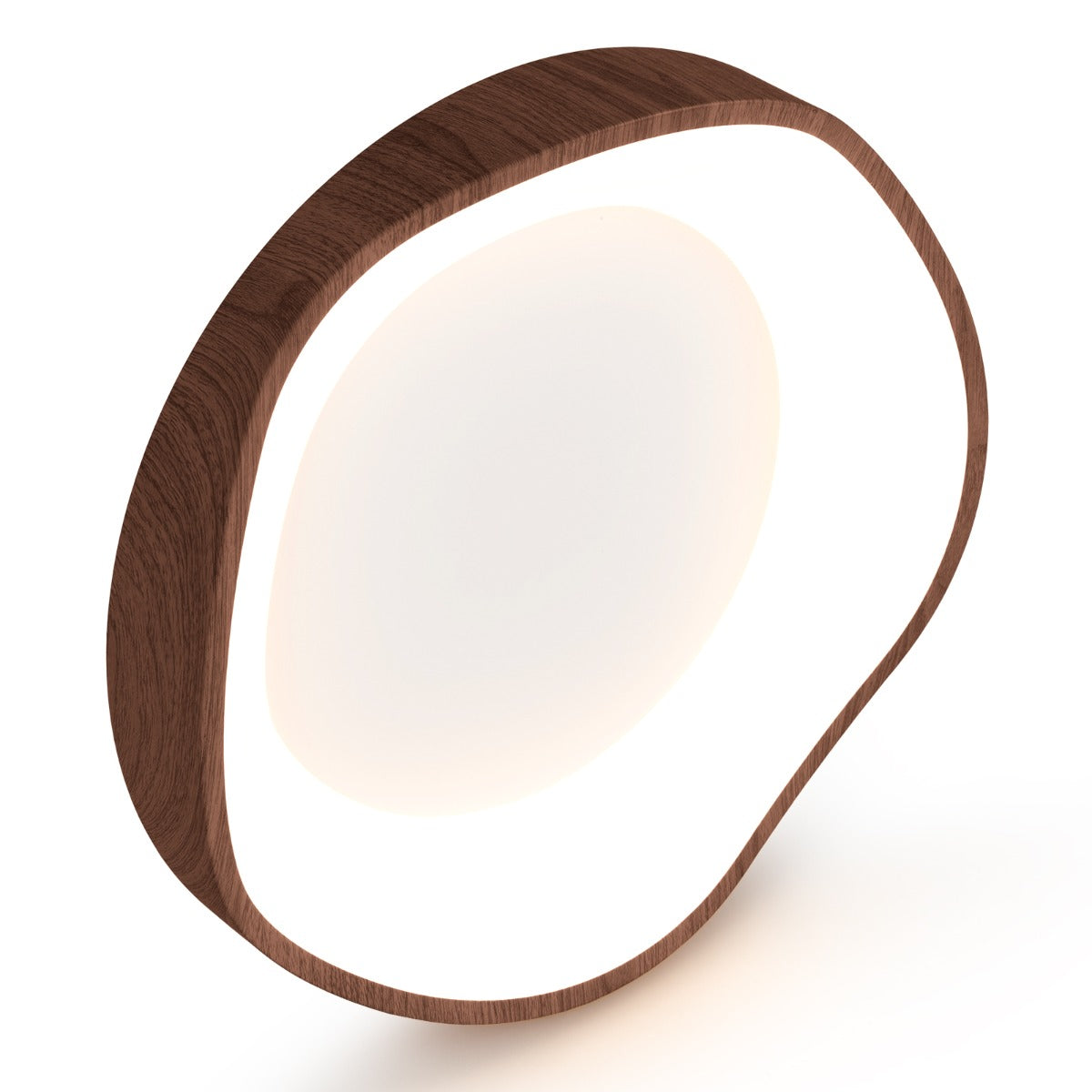 LIVSK LED-plafondlamp - 24 W - 3000 K Warm Licht - Imitatie Houtpatroon - Duurzaam en Energiezuinig - Bruin