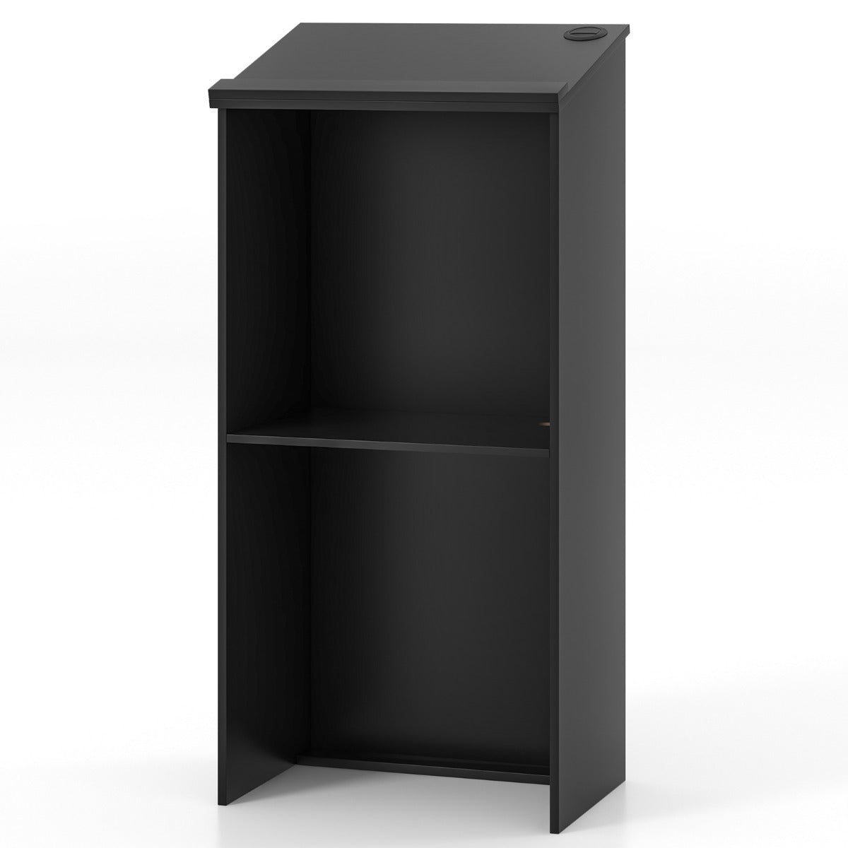 LIVSK Podiumstandaard - Ergonomisch Ontwerp met Legbord en Kabeldoorvoer - Voor Klaslokalen en Vergaderzalen - 58 x 40 x 116,5 cm