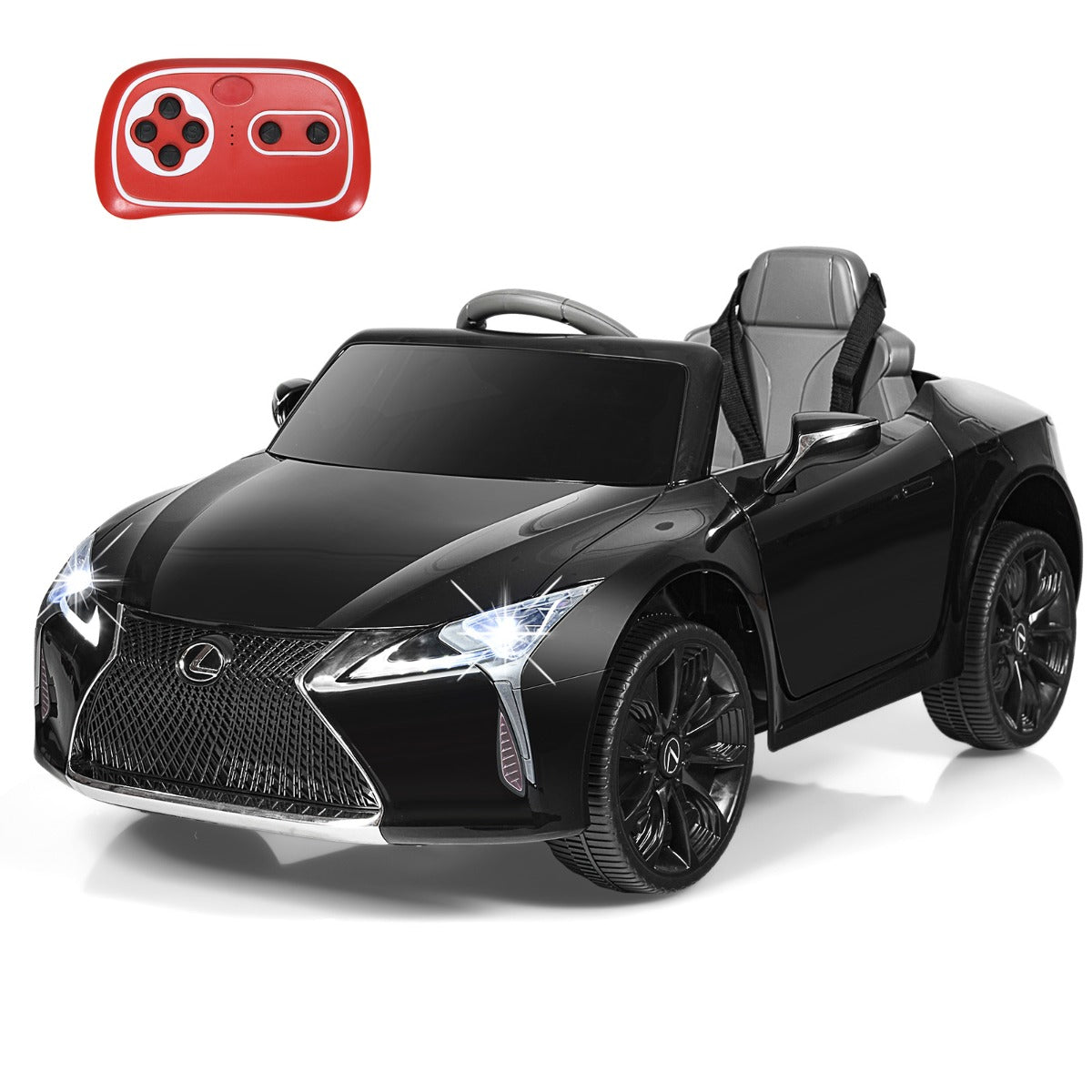 LIVSK Lexus LC500 Elektrische Auto voor Kinderen - 2.4G Afstandsbediening - Muziek en Verhalen - Vering - Comfortabele Stoel - Wit