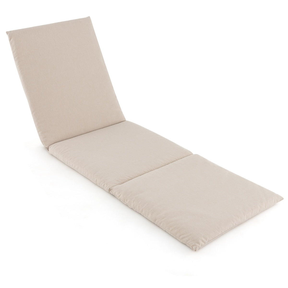 LIVSK Loungestoelkussen - Drievoudig Opvouwbaar - Klittenband - Duurzaam en Ademend - Gemakkelijk Onderhoud - 182 x 59 x 4,5 cm -