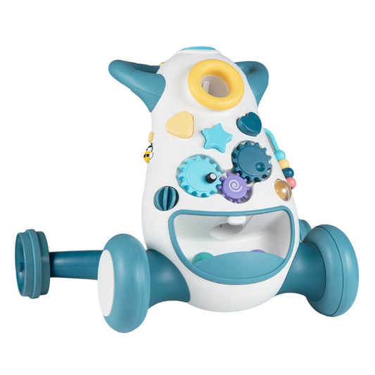 Livsk costway loopwagen babywalker met muziek en licht interactieve loopwagen voor kinderen van 12 36 maanden blauw