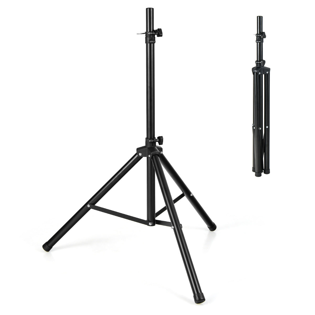 LIVSK Verstelbare Sprekerstandaard - Uitschuifbaar van 97 cm tot 183 cm - Stabiele Constructie - Antislipvoetjes - Tot 50 kg -