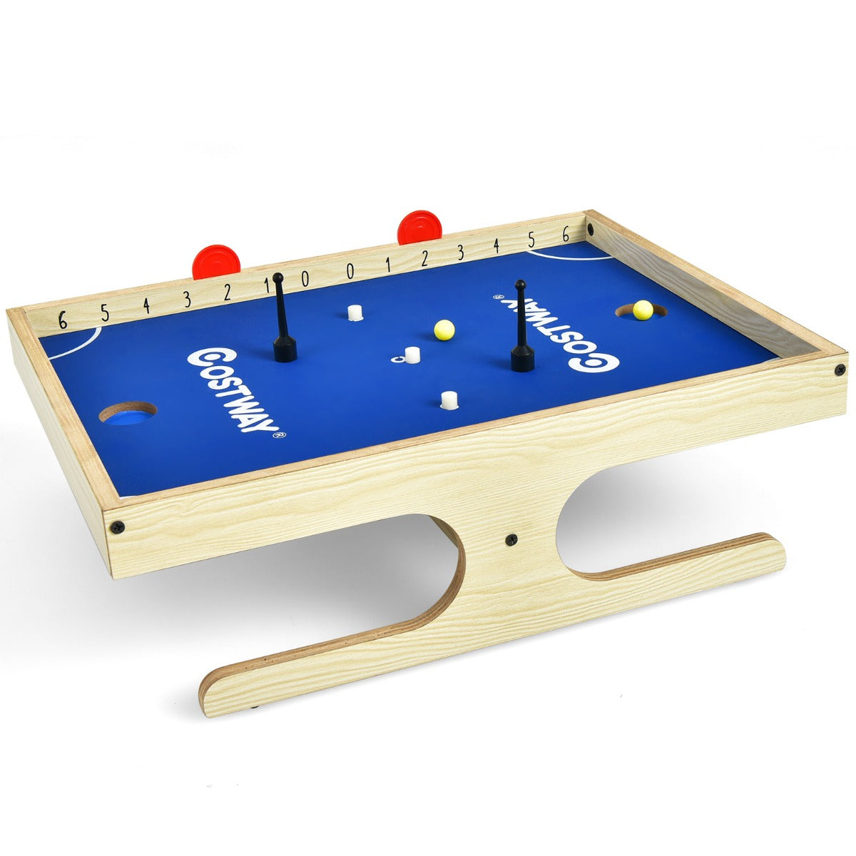 LIVSK Magnetische Minivoetbaltafel - Inclusief 2 Ballen, 2 Markeerstiften en 3 Magneten - Duurzaam MDF - 45 x 33,5 x 14 cm -