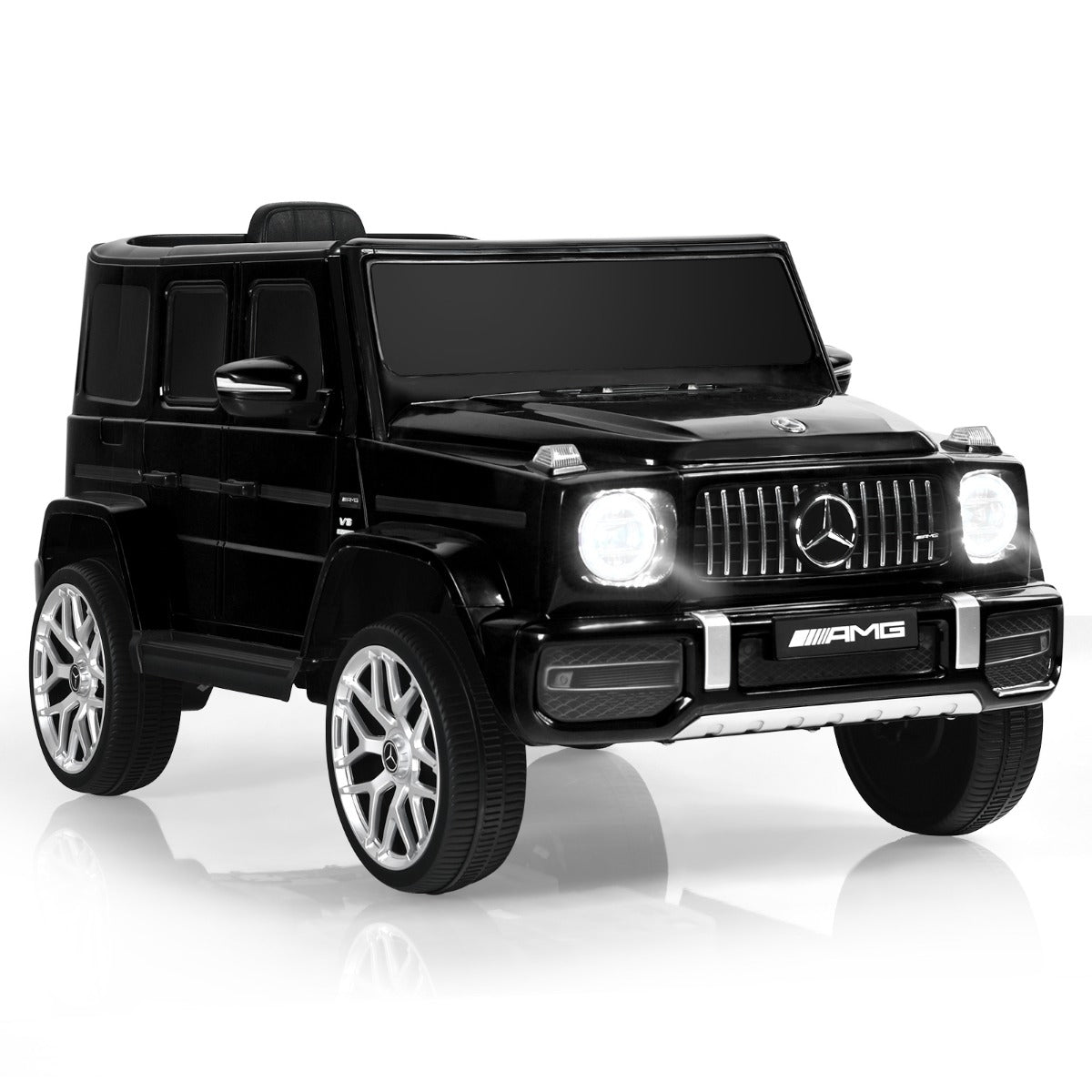 LIVSK Mercedes-Benz G63 Elektrische Kinderauto - Afstandsbediening - FM-radio - Verwijderbaar Bovenraam - Voor 3-5 Jaar - Zwart