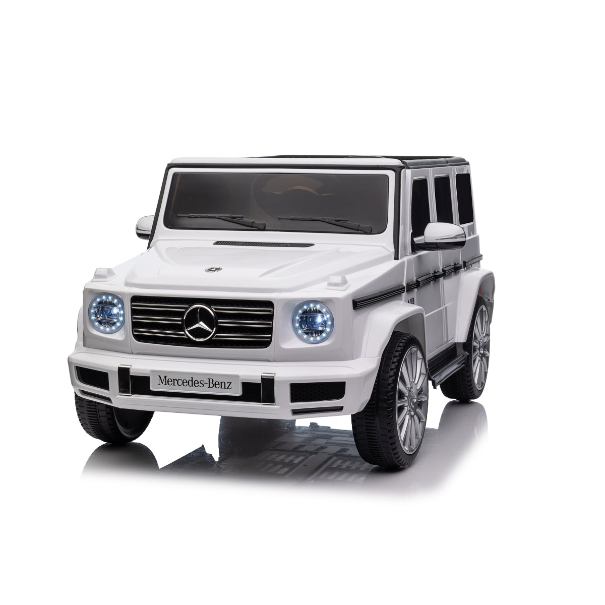 LIVSK Mercedes-Benz G500 Elektrische Kinderauto - Afstandsbediening - 4 Aandrijfmotoren - Veiligheid - Wit