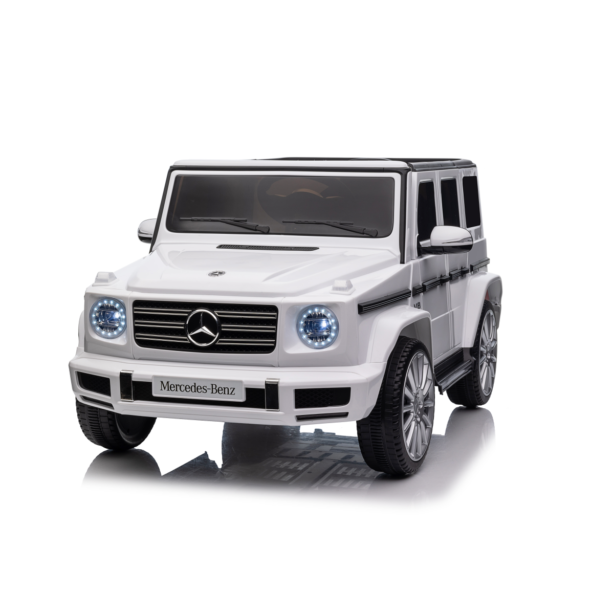 LIVSK Mercedes-Benz G500 Elektrische Kinderauto - Afstandsbediening - 4 Aandrijfmotoren - Veiligheid - Wit