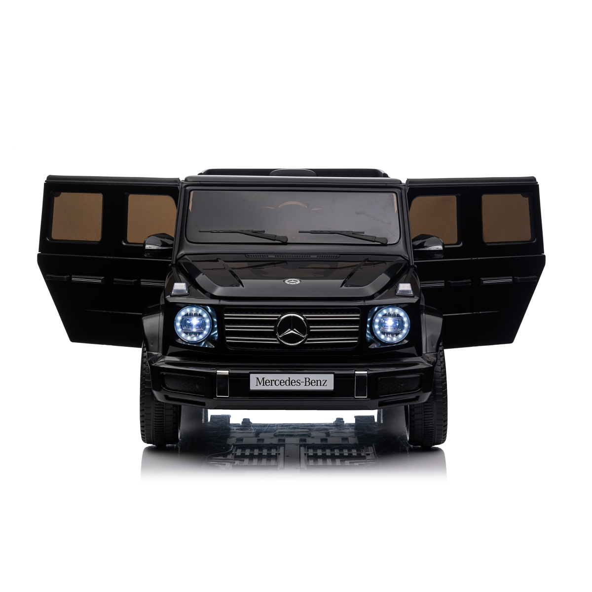 LIVSK Mercedes-Benz Elektrische Kinderauto - 4 Aandrijfmotoren - Afstandsbediening - Veiligheidsfuncties - Tot 30 kg - Zwart