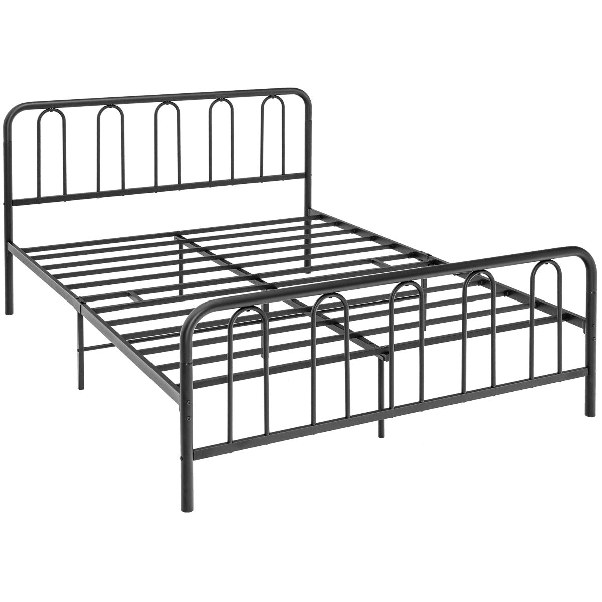 LIVSK Metalen Bedframe met Opbergruimte - Robuust Stalen Frame - Tot 300 kg - Eenvoudige Montage - Minimalistisch Design - Zwart