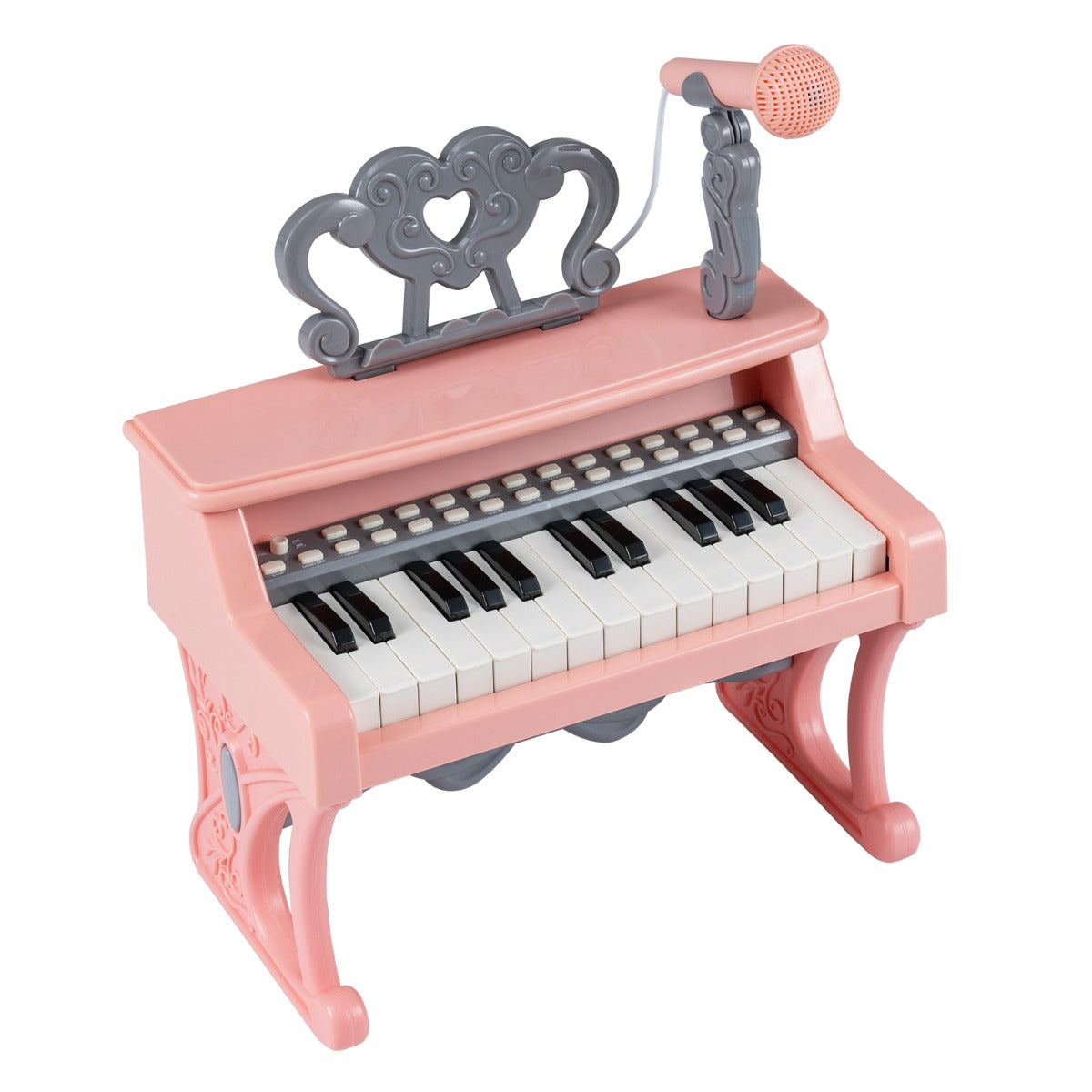 Livsk costway mini keyboard voor kinderen 25 toetsen kinderpiano elektronische piano met muziekstandaard en microfoon 1 1