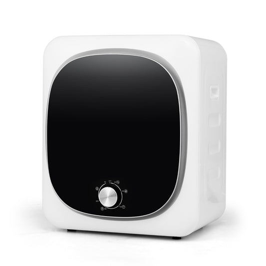 LIVSK Draagbare Wasdroger - 800 W - 5 Droogmodi - Roestvrijstalen Trommel - Voor 5 kg Wasgoed - Compact en Flexibel - Wit