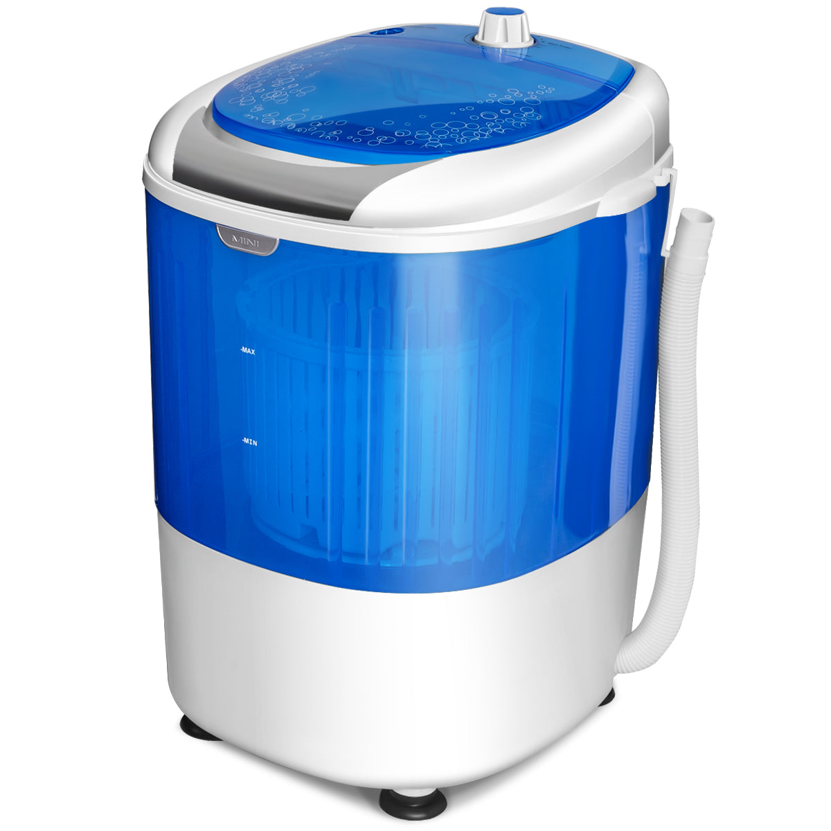 LIVSK Mini Wasmachine met Centrifuge - Compact en Draagbaar - Eenvoudig in Gebruik - Voor Slaapkamers en Campers - Blauw