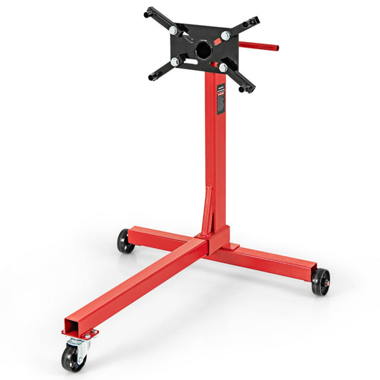 Livsk costway motorstandaard met een capaciteit van 340 kg zware hefstandaard met 360 graden draaibare kop 4 verstelbare armen motorkrik