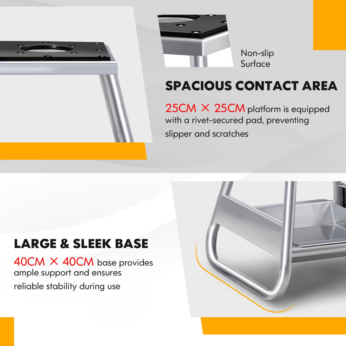 LIVSK Motorcrossliftstandaard - Antislip - Afneembaar Oliecarter - Draagbaar - Tot 450 kg - Zilver