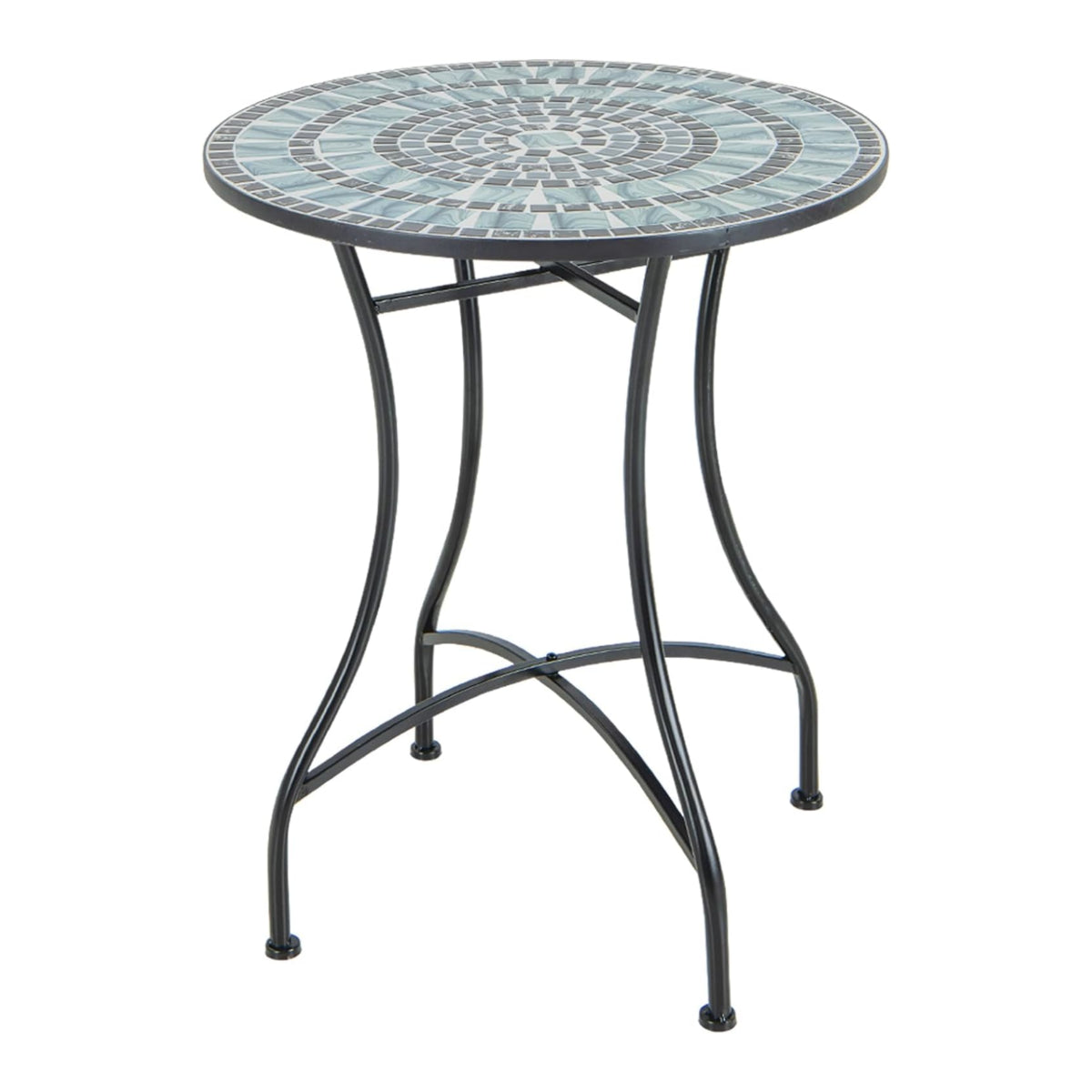 LIVSK Mozaïektafel - Artistieke Elegant - Duurzaam Metaal - Antislip Voetkussens - 60 x 60 x 72 cm - Zoals afgebeeld