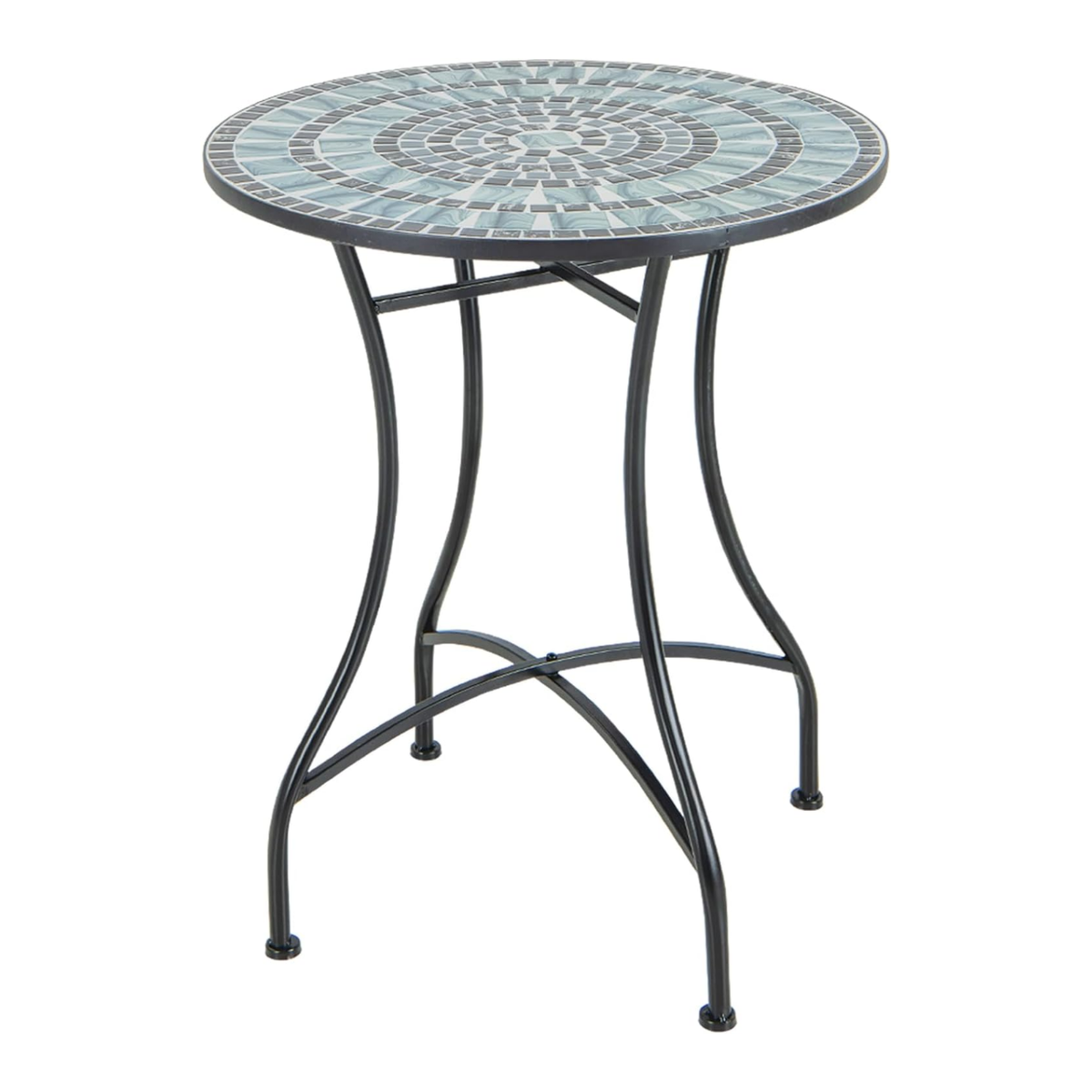 LIVSK Mozaïektafel - Artistieke Elegant - Duurzaam Metaal - Antislip Voetkussens - 60 x 60 x 72 cm - Zoals afgebeeld