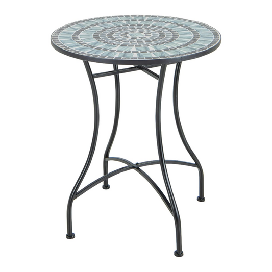 LIVSK Mozaïektafel - Artistieke Elegant - Duurzaam Metaal - Antislip Voetkussens - 60 x 60 x 72 cm - Zoals afgebeeld