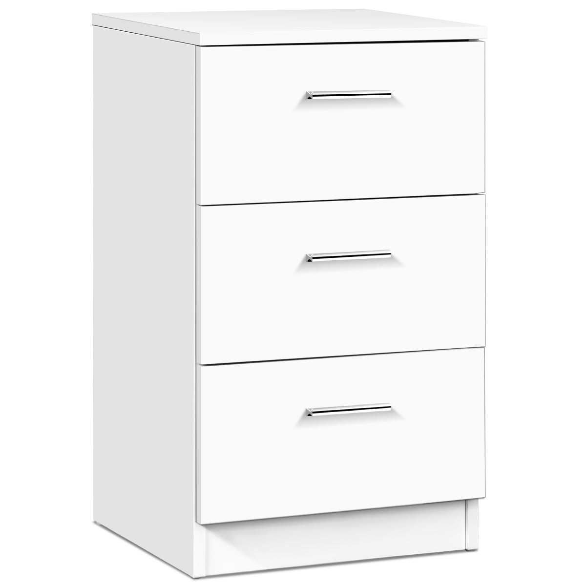 LIVSK Nachtkastje met 3 Lades - Hoogwaardig Spaanplaat - Modern Design - Compact 38 x 35 x 67 cm - Wit