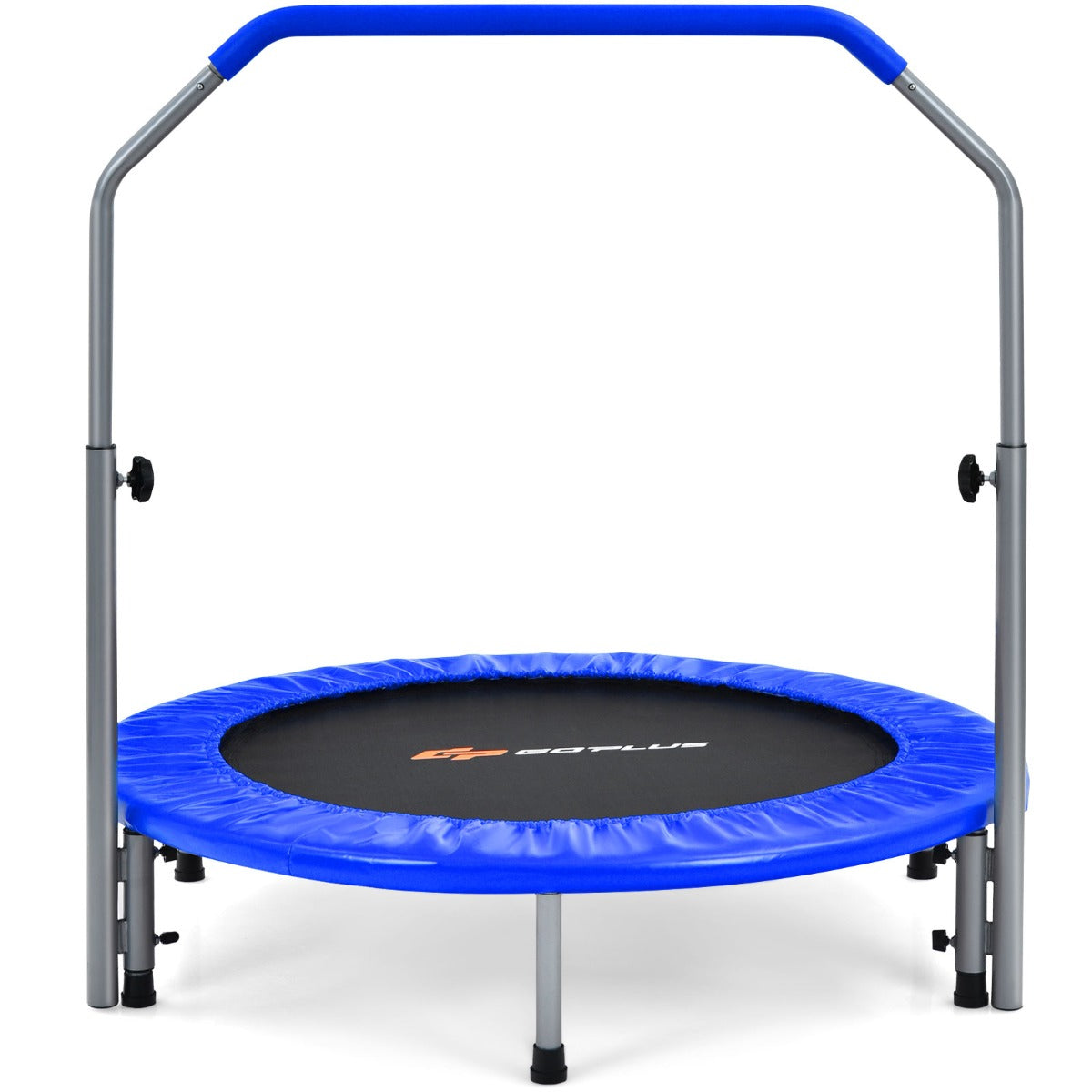 LIVSK Opvouwbare Trampoline - Verstelbare Schuimrubberen Leuning - Draagbaar met Draagtas - Tot 150 kg - Blauw
