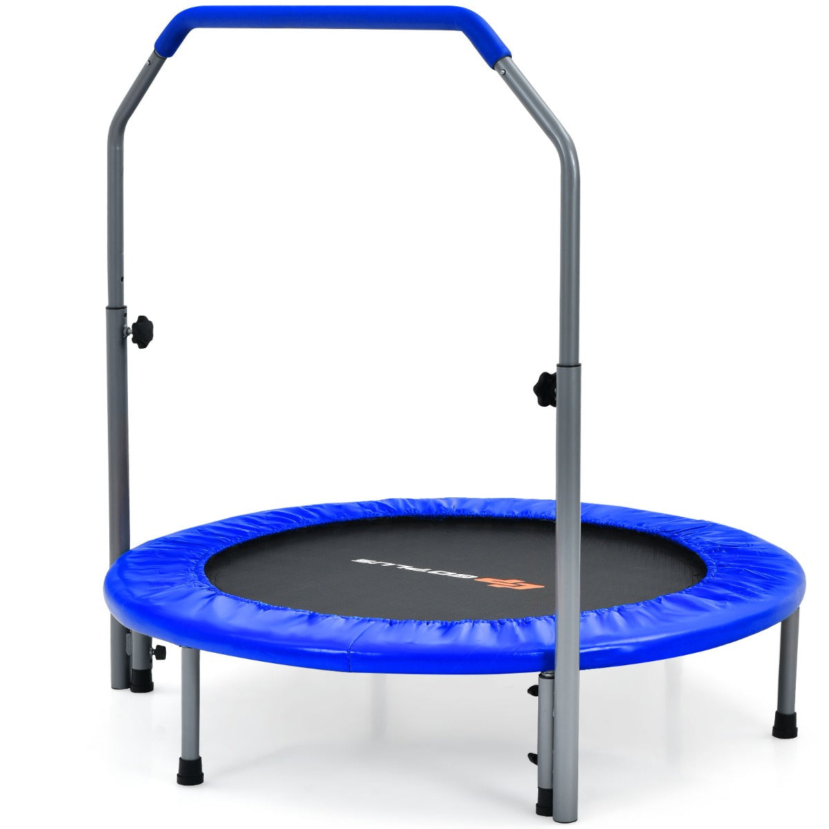 LIVSK Opvouwbare Trampoline - Verstelbare Schuimrubberen Leuning - Draagbaar met Draagtas - Tot 150 kg - Blauw