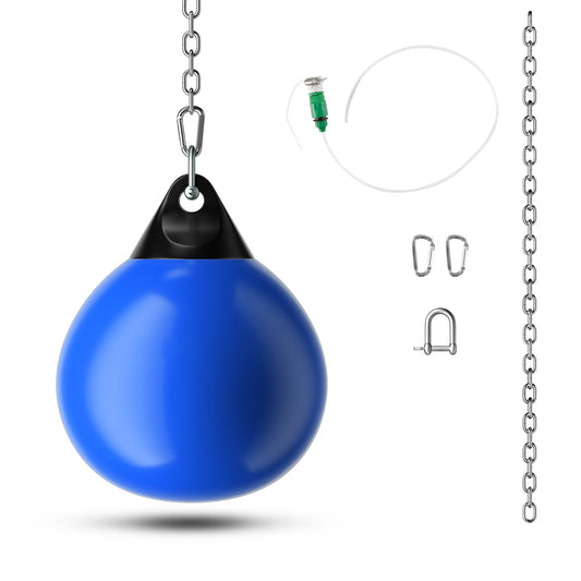 LIVSK Aqua-trainingszak - Watergevuld voor Realistisch Boksen - Verstelbare Ophangketting - 45 x 58 cm - Blauw