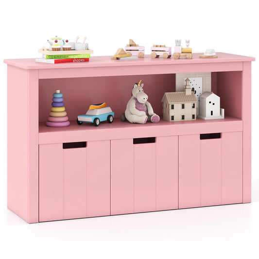LIVSK Opbergkast op Wielen - Drie Lades - Duurzaam en Waterdicht - Multifunctioneel - 101 x 33 x 62 cm - Roze