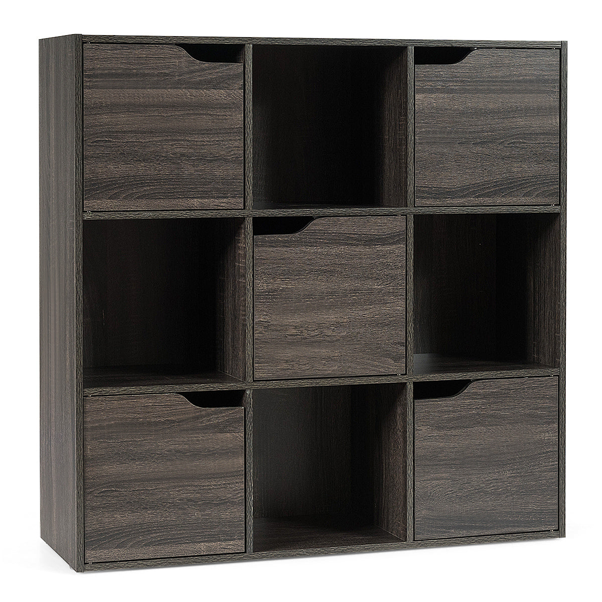 LIVSK 9-kubus organisator kast - Duurzaam spaanplaat - Modern design - Veiligheidsvoorziening - Ruimtebesparend - Grijs