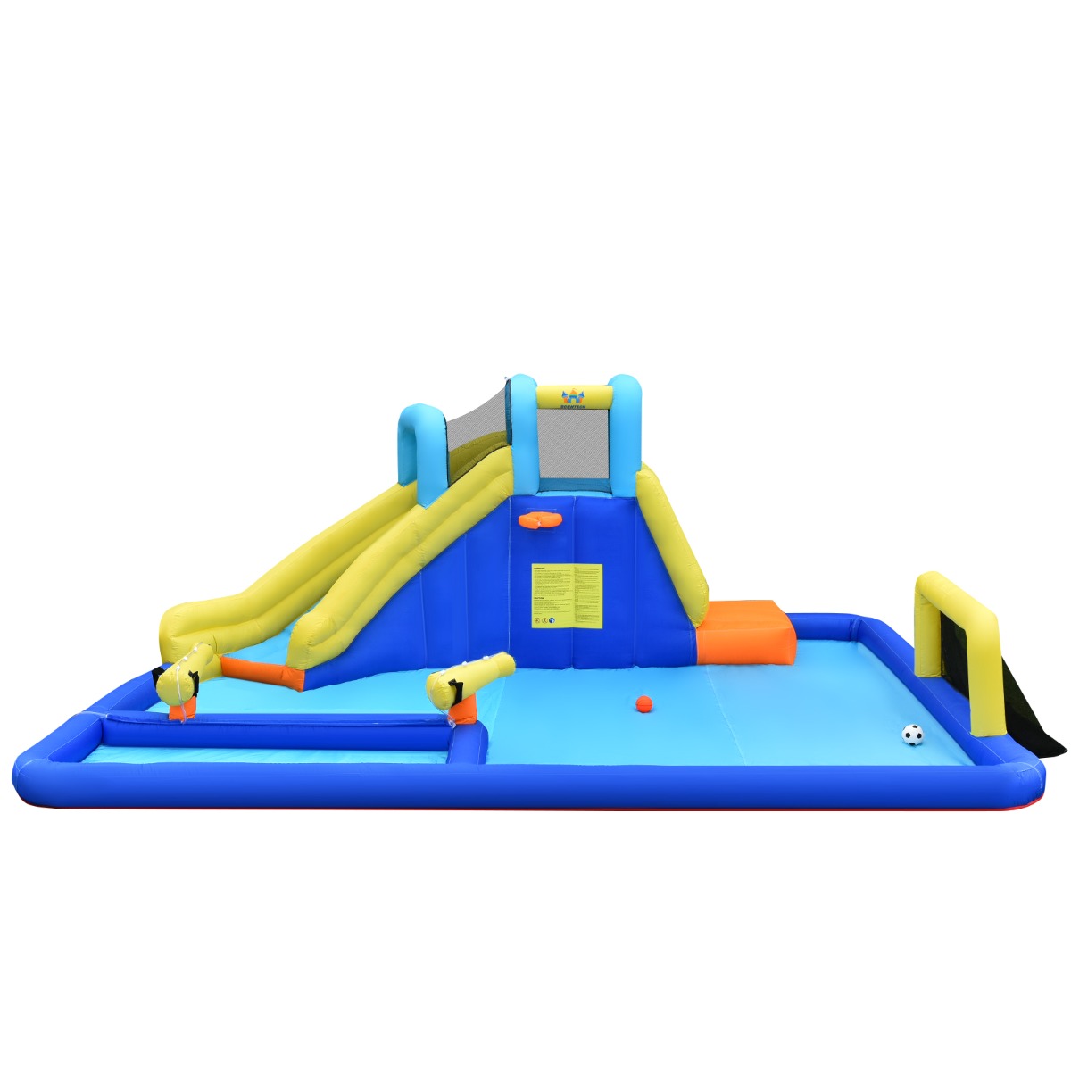 LIVSK Opblaasbaar Waterpark - 6-in-1 Springkussen met Waterpistool - Duurzaam Oxford - Snelle Inflatie - Voor Kinderen 3-12 jaar