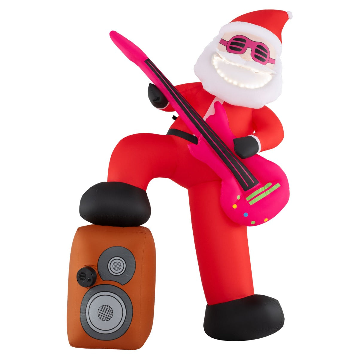 LIVSK Opblaasbare Kerstman met Muziek - LED-verlichting - Interactief Design - Instelbaar Volume - 110 x 50 x 180 cm - Meerkleurig