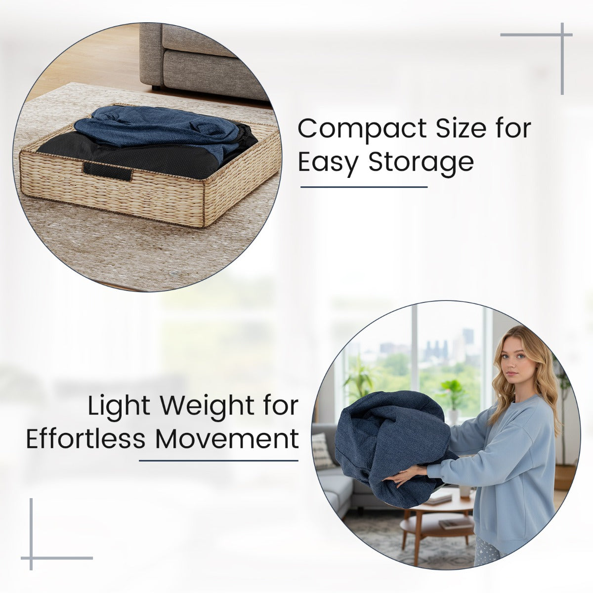 Livsk costway opblaasbare loungestoel ergonomische opblaasbare lazy sofa met afneembare hoes en antislipbasis blauw 4