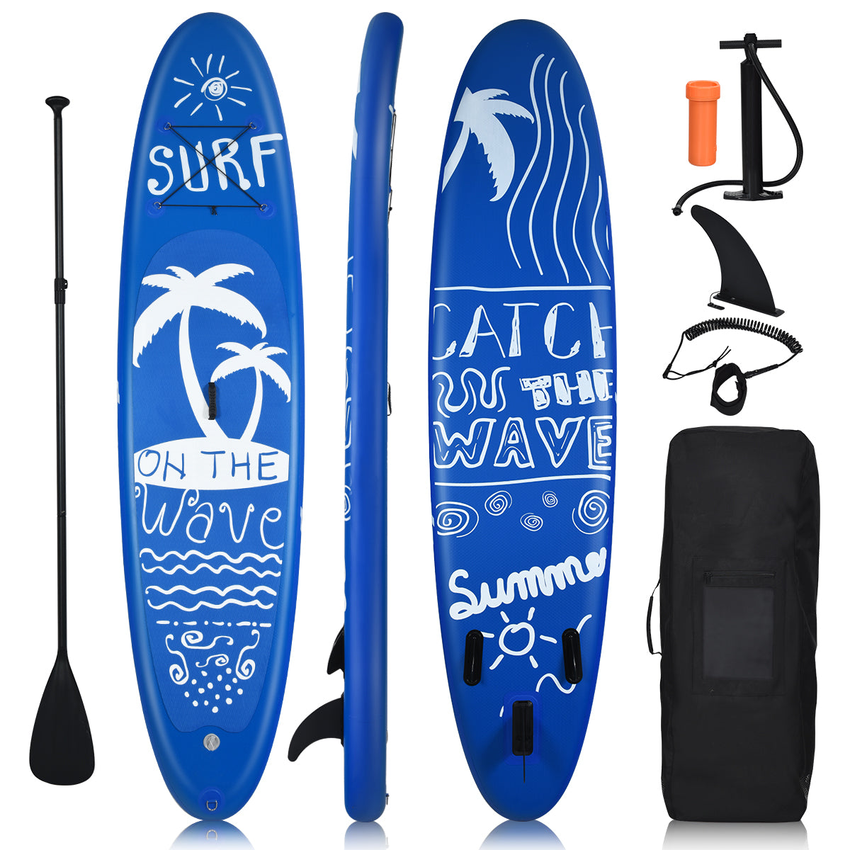 LIVSK Opblaasbaar Stand-Up Paddleboard - Antislip - Verstelbare Peddel - Lichtgewicht met Rugzak - Draagvermogen tot 130 kg -