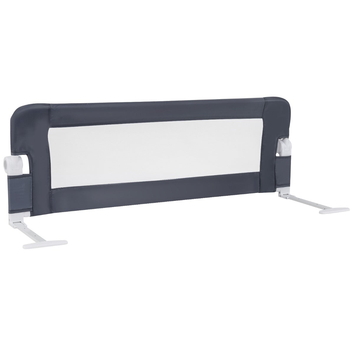 LIVSK Extra Lang Bedhekje - Inklapbaar en Duurzaam - Stevig Stalen Frame - Geschikt voor Peuterbedden en Eenpersoonsbedden - Grijs