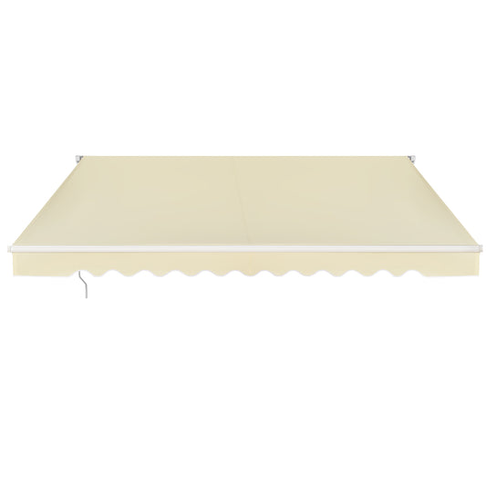 LIVSK Oprolbare Luifel Aluminium - Waterdicht Polyester - Verstelbare Kanteling - Eenvoudige Installatie - 3m x 2,5m - Beige
