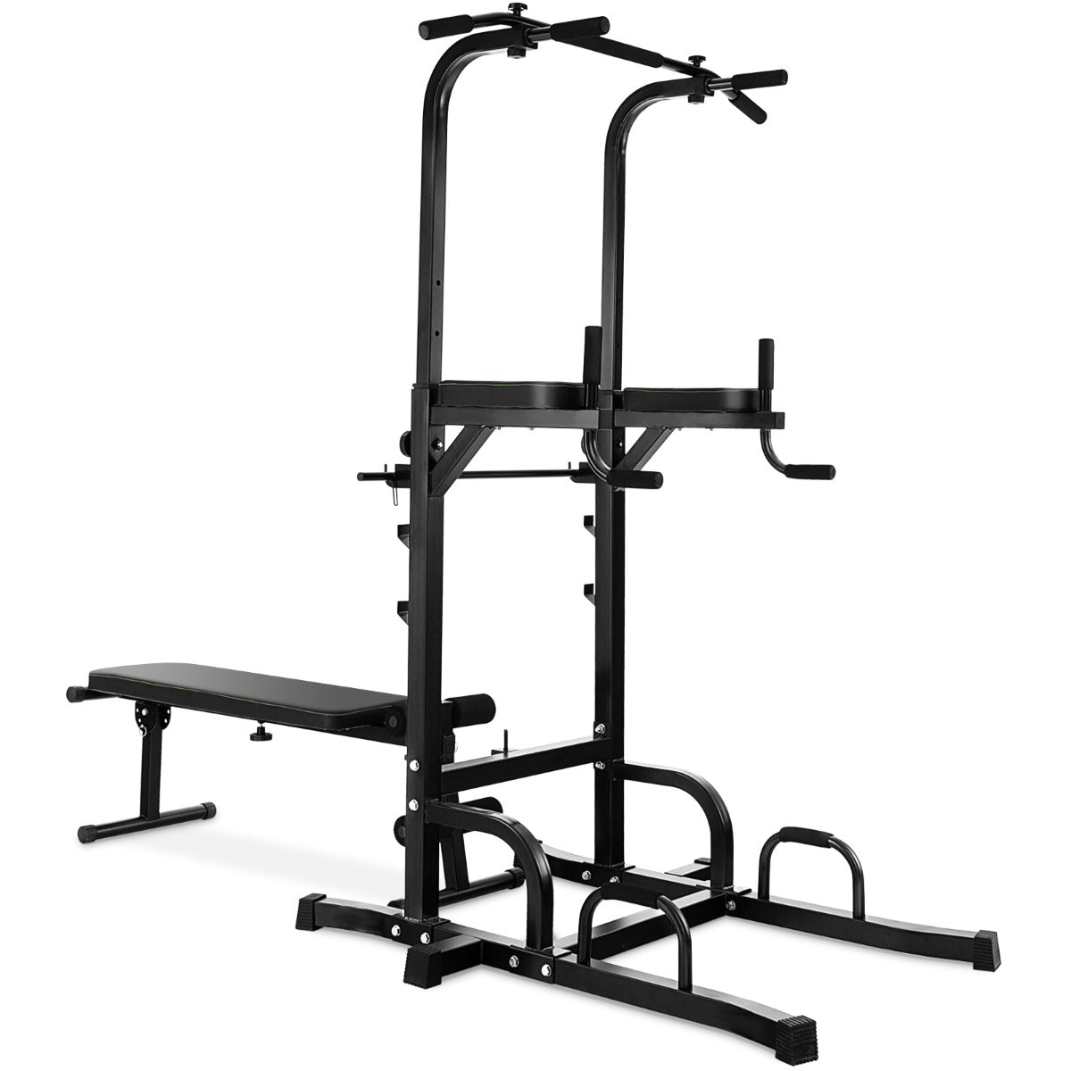 LIVSK Multifunctionele Krachttoren - Verstelbaar van 154-207 cm - Optrekstang en Dipstation - Ruimtebesparend - Zwart